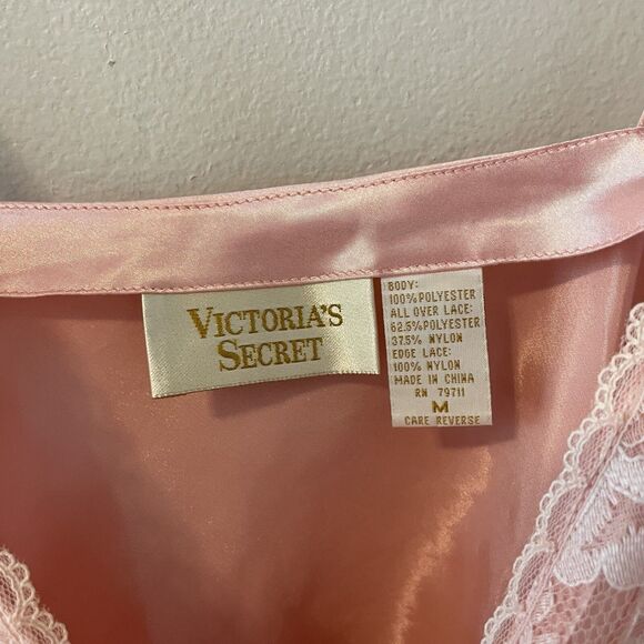 Victoria’s Secret Gold Label Lace Baby Pink Tank Sz M - Picture 4 of 5
